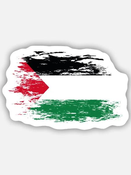 Palästina Flagge used - Sticker Größe S (10 x 10 cm) - Mattweiß