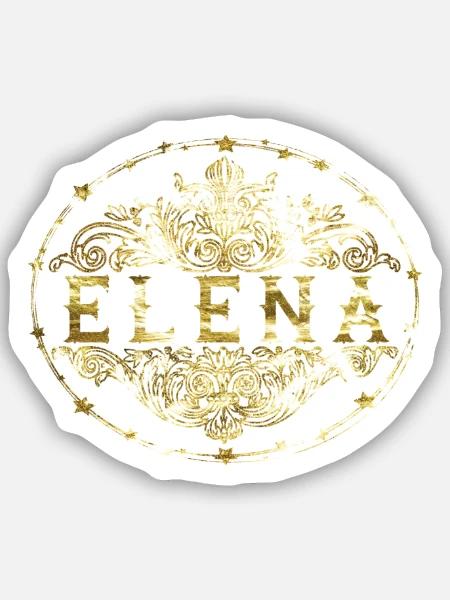 Elena - Sticker Größe S (10 x 10 cm) - Mattweiß
