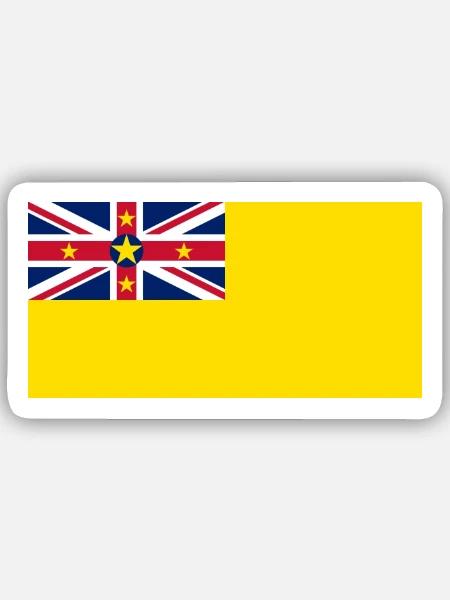 Niue - Sticker Größe S (10 x 10 cm) - Mattweiß