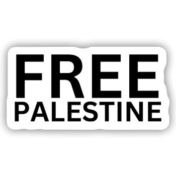 FREE PALESTINE | Gaza - Sticker Größe S (10 x 10 cm) - Mattweiß - Vorne