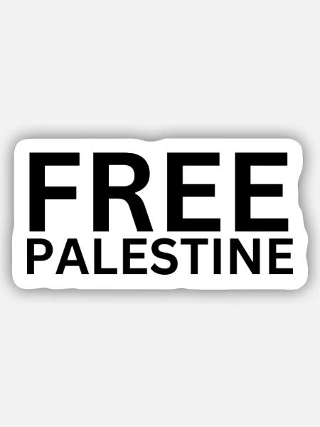 FREE PALESTINE | Gaza - Sticker Größe S (10 x 10 cm) - Mattweiß