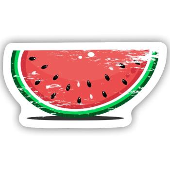 Wassermelone Design Scheibe used - Sticker Größe S (10 x 10 cm) - Mattweiß - Vorne
