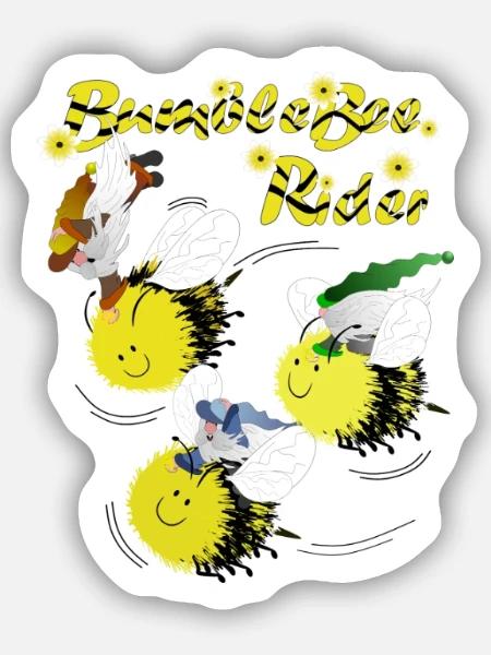 Hummel Reiter - Sticker Größe S (10 x 10 cm) - Mattweiß