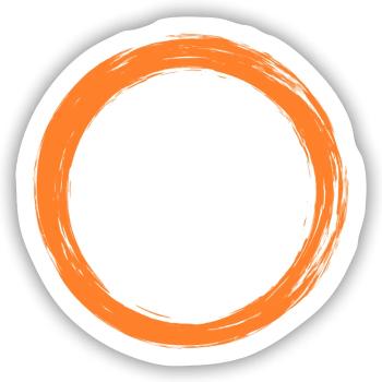 Kreis Symbol - Sticker Größe S (10 x 10 cm) - Mattweiß - Vorne