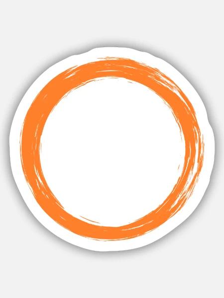 Kreis Symbol - Sticker Größe S (10 x 10 cm) - Mattweiß