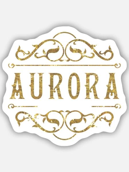 Aurora - Sticker Größe S (10 x 10 cm) - Mattweiß
