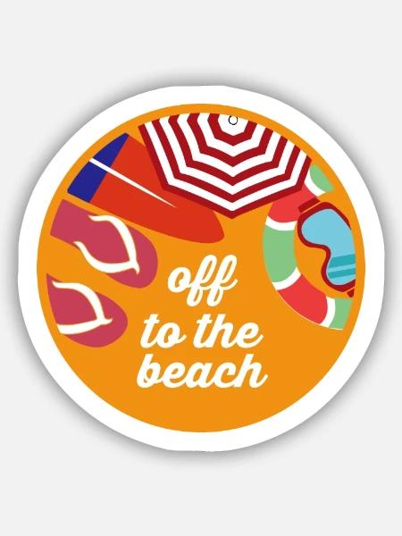 Luftige Flip Flops Strandurlaub - Sticker Größe S (10 x 10 cm) - Mattweiß