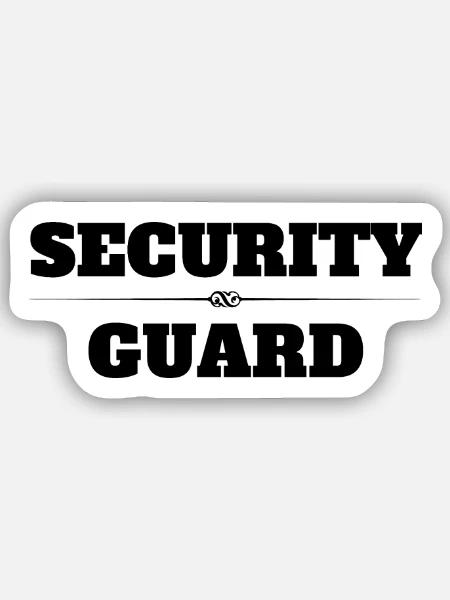 Security Guard - Sticker Größe S (10 x 10 cm) - Mattweiß