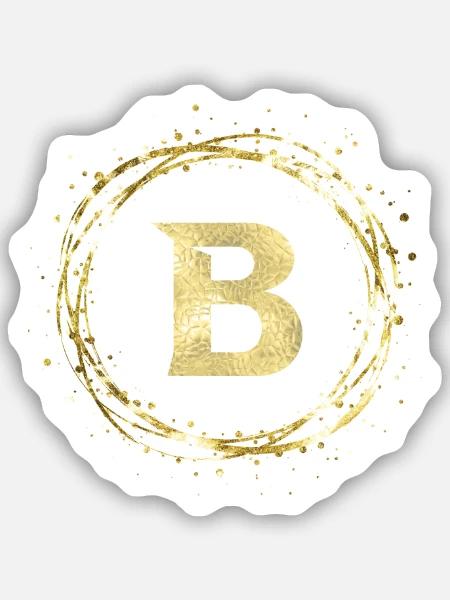 B - Sticker Größe S (10 x 10 cm) - Mattweiß