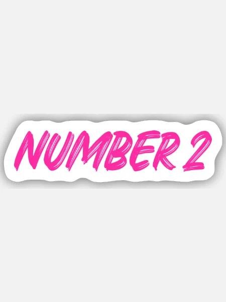 Number 2 - two - second - second - 2 - number 2 - Sticker size S (10 x 10 cm) - white matte