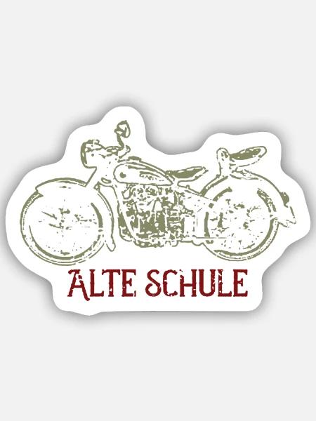 Alte Schule - Sticker Größe S (10 x 10 cm) - Mattweiß