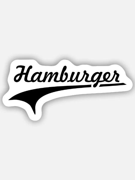 hamburger logo - Sticker Größe S (10 x 10 cm) - Mattweiß