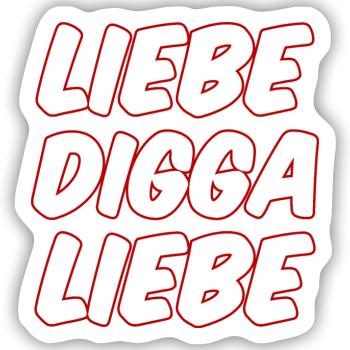 Liebe! - Sticker Größe S (10 x 10 cm) - Mattweiß - Vorne