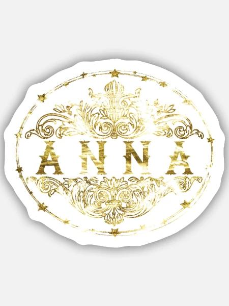 Anna - Sticker Größe S (10 x 10 cm) - Mattweiß