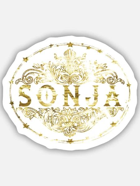 Sonja - Sticker Größe S (10 x 10 cm) - Mattweiß