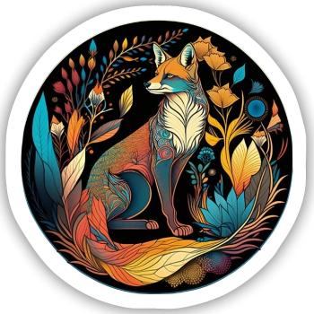 Mandala nature magic - Sticker Größe S (10 x 10 cm) - Mattweiß - Vorne