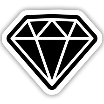 Diamond icon - Sticker size S (10 x 10 cm) - white matte - Front