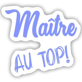 MEISTER - Sticker Größe S (10 x 10 cm) - Mattweiß - Vorne