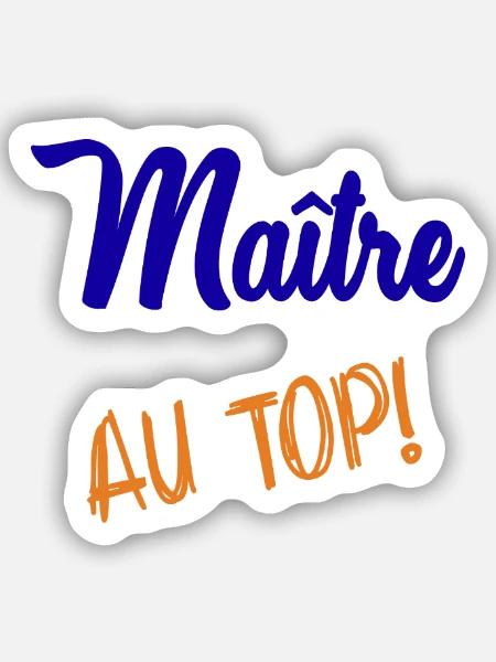- Sticker taille S (10 x 10 cm) - blanc mat