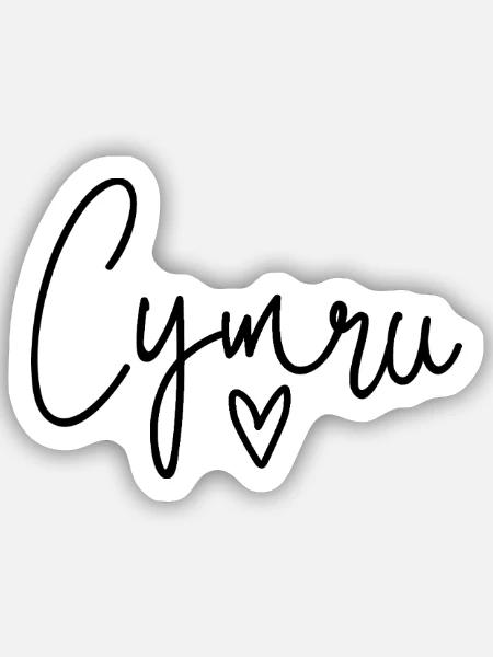Cymru Calon Wales Heart - Sticker size S (10 x 10 cm) - white matte