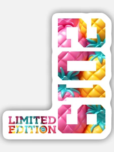 7. GEBURTSTAG LIMITED EDITION 2019 - Sticker Größe S (10 x 10 cm) - Mattweiß