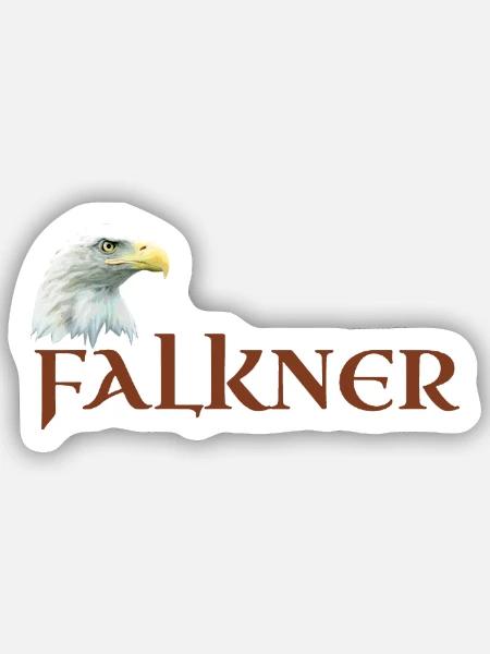 Falkner, Adlerkopf, Weißkopfseeadler für Falknerei - Sticker Größe S (10 x 10 cm) - Mattweiß
