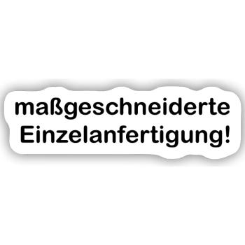 Maßgeschneiderte Einzelanfertigung lustig Spruch - Sticker Größe S (10 x 10 cm) - Mattweiß - Vorne