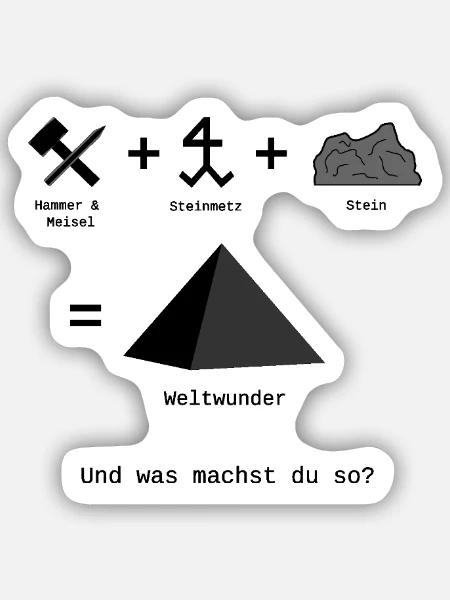 - Sticker Größe S (10 x 10 cm) - Mattweiß