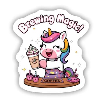 Brauen von Magie! - Sticker Größe S (10 x 10 cm) - Mattweiß - Vorne