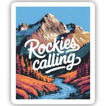 Rockies Calling - Sticker size S (10 x 10 cm) - white matte - Front