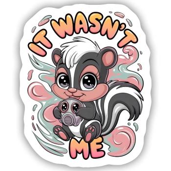 Ich war es nicht - Sticker Größe S (10 x 10 cm) - Mattweiß - Vorne