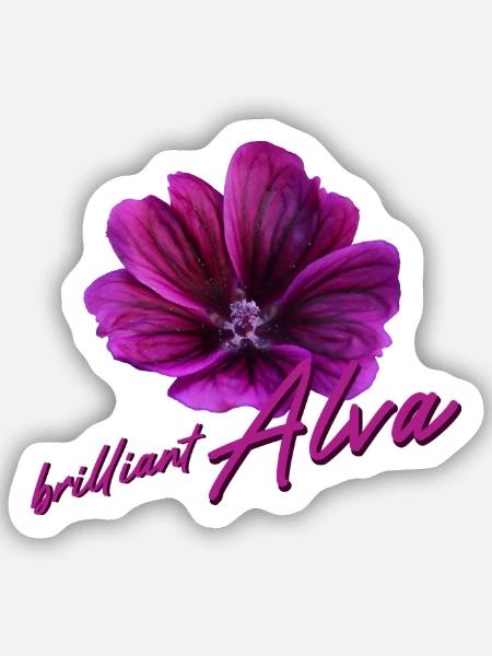 Alva Geburtstag Alva - Sticker Größe S (10 x 10 cm) - Mattweiß