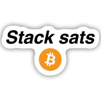 Stack sats - Sticker Größe S (10 x 10 cm) - Mattweiß - Vorne