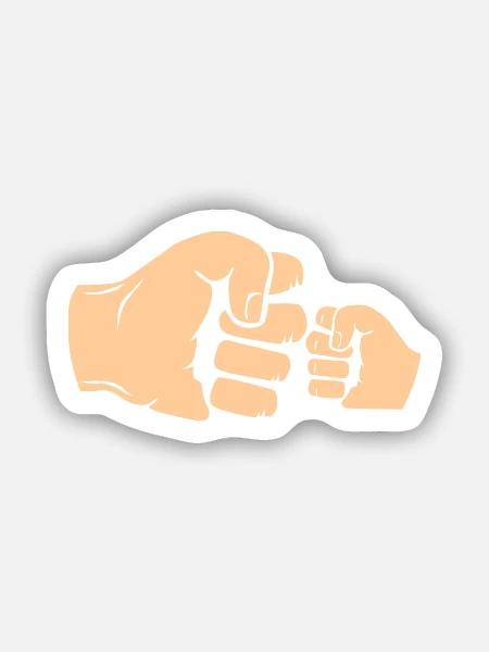 Fist check - Sticker Größe S (10 x 10 cm) - Mattweiß