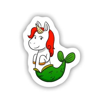 Unicorn Sticker - Sticker Größe S (10 x 10 cm) - Mattweiß - Vorne