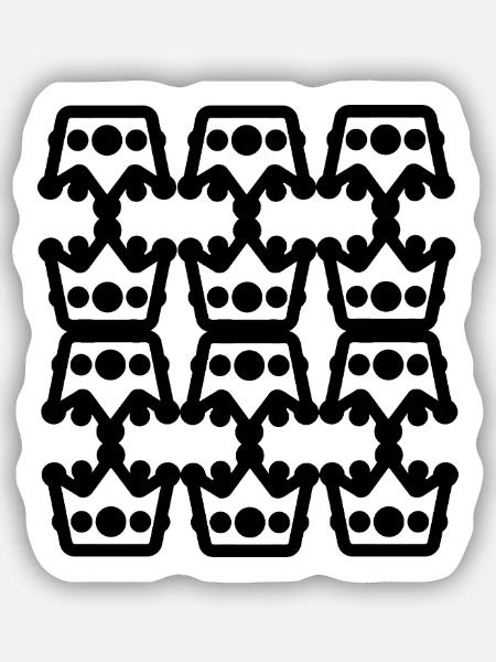 Lampen-Typ-Design - Sticker Größe S (10 x 10 cm) - Mattweiß