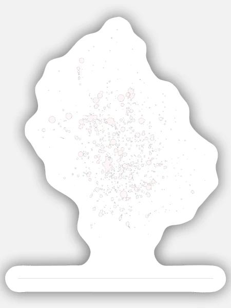 Weißer Farbspritzer Splatter - Sticker Größe S (10 x 10 cm) - Mattweiß