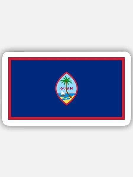 Guam - Sticker Größe S (10 x 10 cm) - Mattweiß