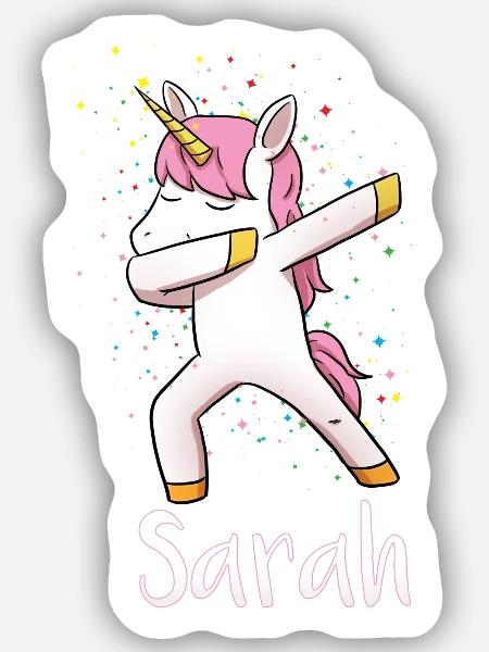 Sarah - Sticker Größe S (10 x 10 cm) - Mattweiß