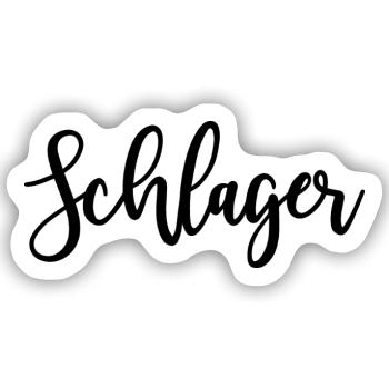 Schlager (Farbwechsel) - Sticker Größe S (10 x 10 cm) - Mattweiß - Vorne