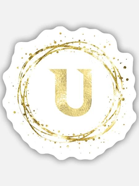 U - Sticker Größe S (10 x 10 cm) - Mattweiß