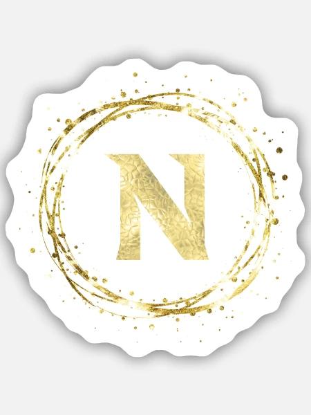 N - Sticker Größe S (10 x 10 cm) - Mattweiß