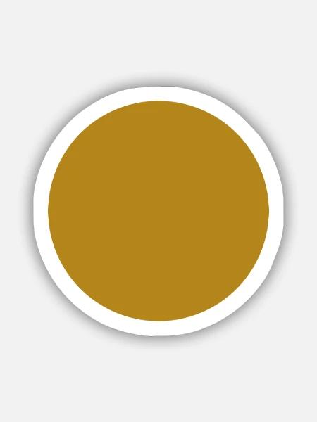 Kreis Gold - Sticker Größe S (10 x 10 cm) - Mattweiß