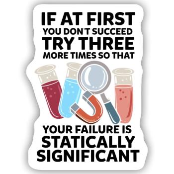 Wissenschaft Wissenschaftler - Sticker Größe S (10 x 10 cm) - Mattweiß - Vorne
