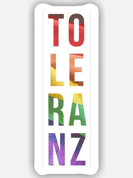 Toleranz Regenbogen. - Sticker Größe S (10 x 10 cm) - Mattweiß