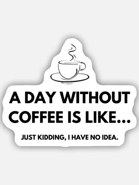 Morgenmuffel - Sticker Größe S (10 x 10 cm) - Mattweiß