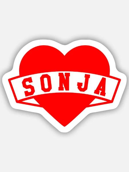 Sonja Herzen - Sticker Größe S (10 x 10 cm) - Mattweiß