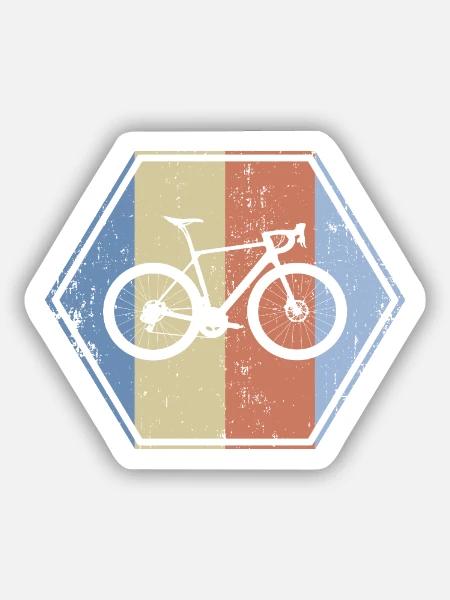 Fahrrad - Sticker Größe S (10 x 10 cm) - Mattweiß