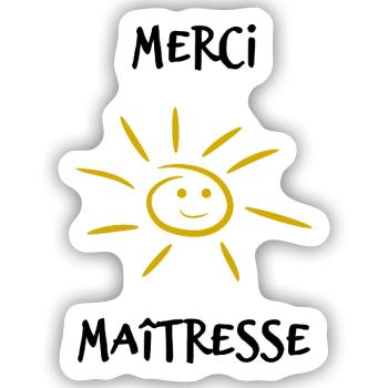 GELIEBTE. VIELEN DANK. DANKE HERRIN - Sticker Größe S (10 x 10 cm) - Mattweiß - Vorne