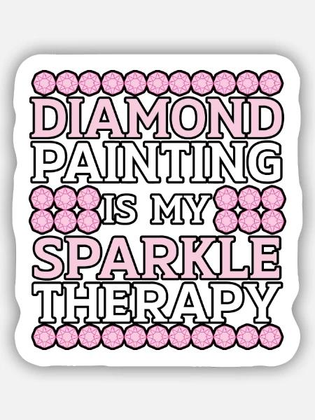 Diamantmalerei Handwerkszeug Diamantmaler - Sticker Größe S (10 x 10 cm) - Mattweiß